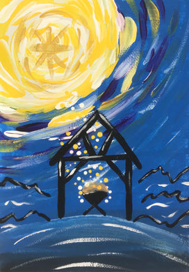 Starry Nights Nativity Cards
